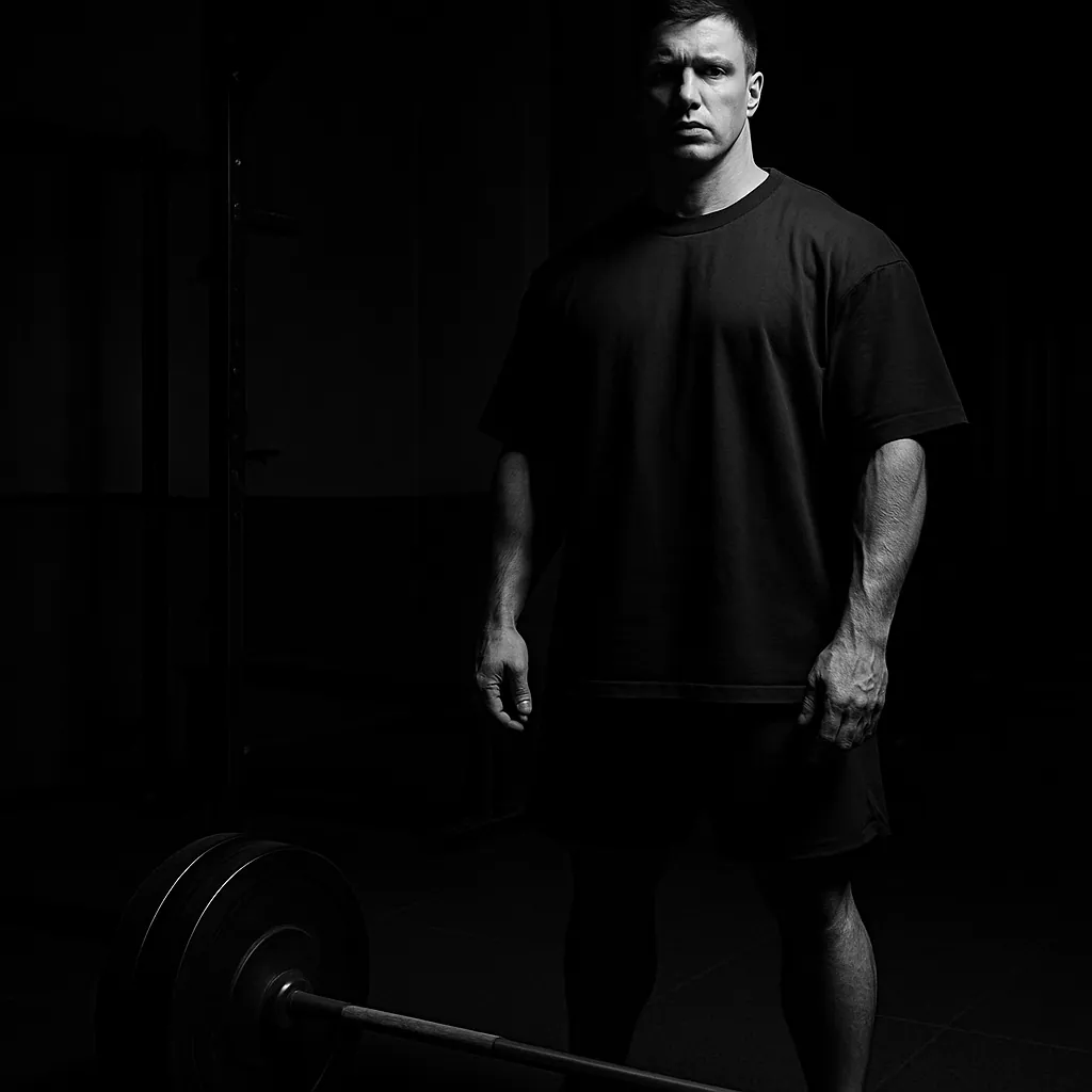 Athlete in shadow
