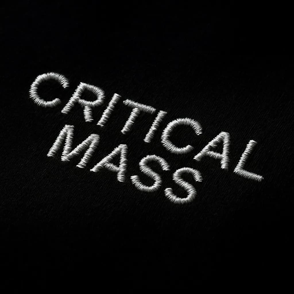 Minimal logo embroidery