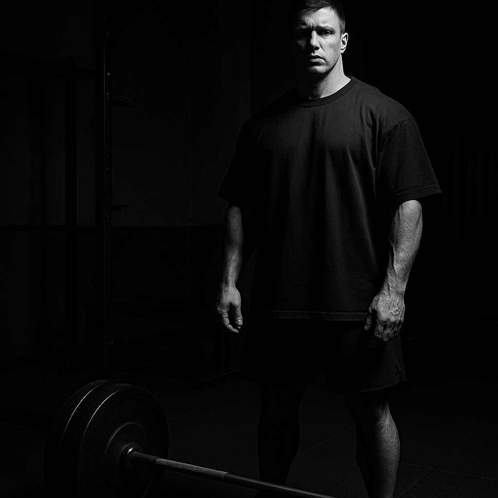 Athlete in shadow